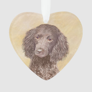 American Water Spaniel Painting - Original Dog Art Ornament