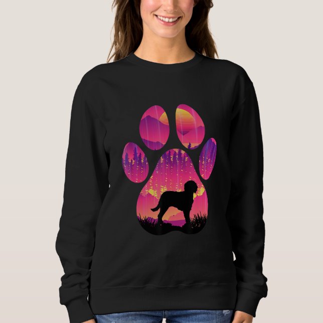 American Water Spaniel Paw Mom Dad Dog  Women Men  Sweatshirt (Front)