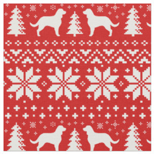 American Water Spaniel Silhouettes Christmas Fabric