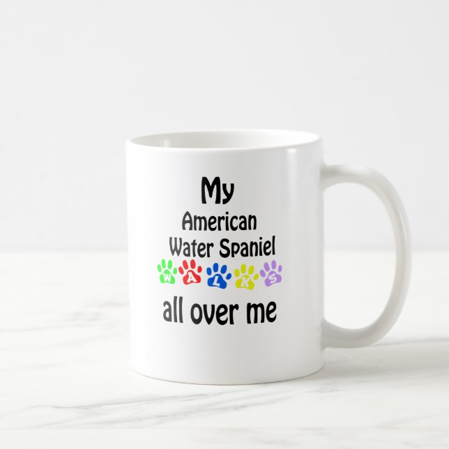 American Water Spaniel Walks Design Coffee Mug (Right)