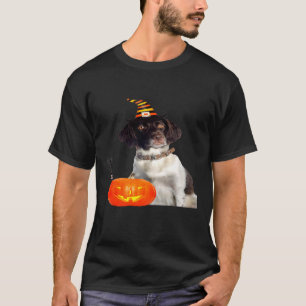 American Water Spaniel Witch Hat Halloween Dog Cos T-Shirt