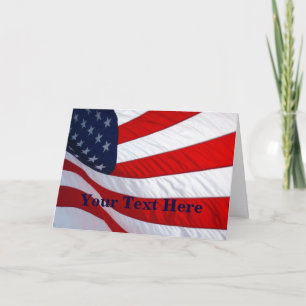 American Waving Flag Greeting Card 2