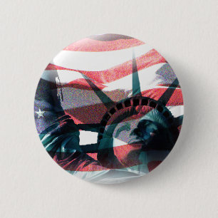 American Way Liberty 6 Cm Round Badge