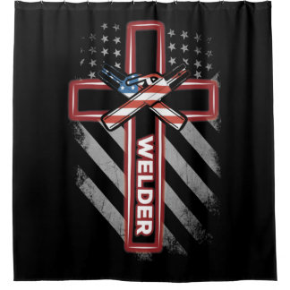 American Welder Beliver Shower Curtain