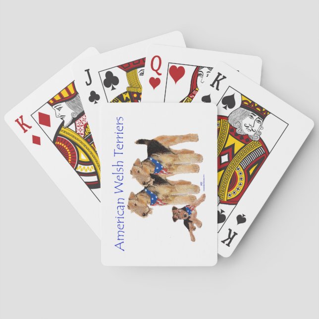 American Welsh Terriers Playing Cards (Back)