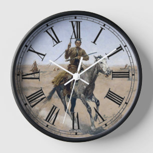 American Western cowboy Clock
