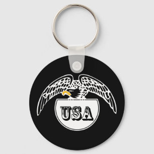 American White Eagle Key Ring
