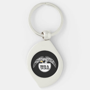 American White Eagle Key Ring