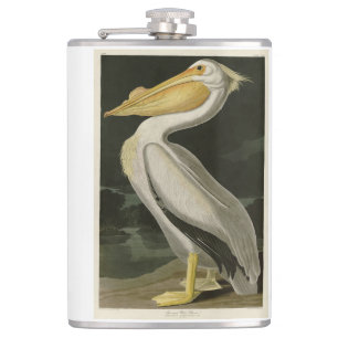 American White Pelican, Audubon's Birds of America Hip Flask