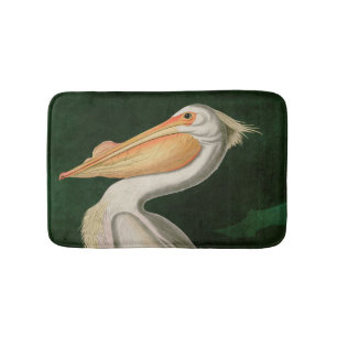 American White Pelican Birds of America Audubon Bath Mat
