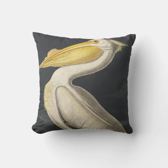 American White Pelican from Birds of America Cushion (Front)