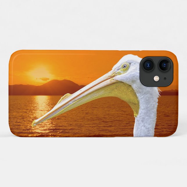 American White Pelican sunset in Corfu  Case-Mate iPhone Case (Back (Horizontal))