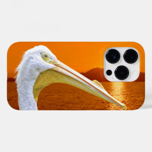 American White Pelican sunset in Corfu Case-Mate iPhone 14 Pro Case