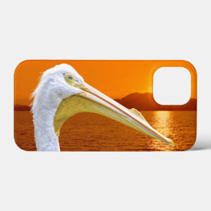 American White Pelican sunset in Corfu iPhone 13 Mini Case