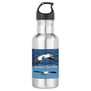 American White Pelican water bottle