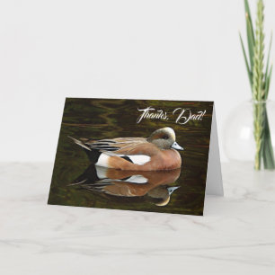 American Wigeon Nature Photo Father's Day Card
