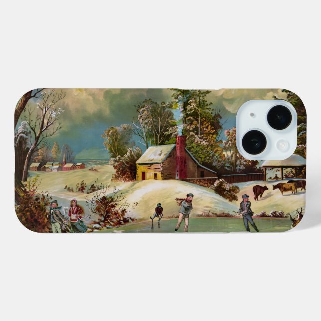 American Winter Life Christmas Scene Case-Mate iPhone Case (Back (Horizontal))