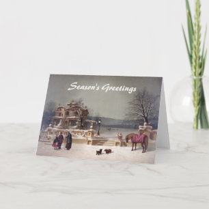 American Winter Scene greeting card