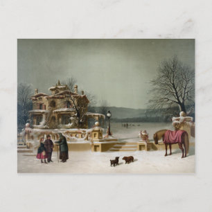 American Winter Scene Postcard