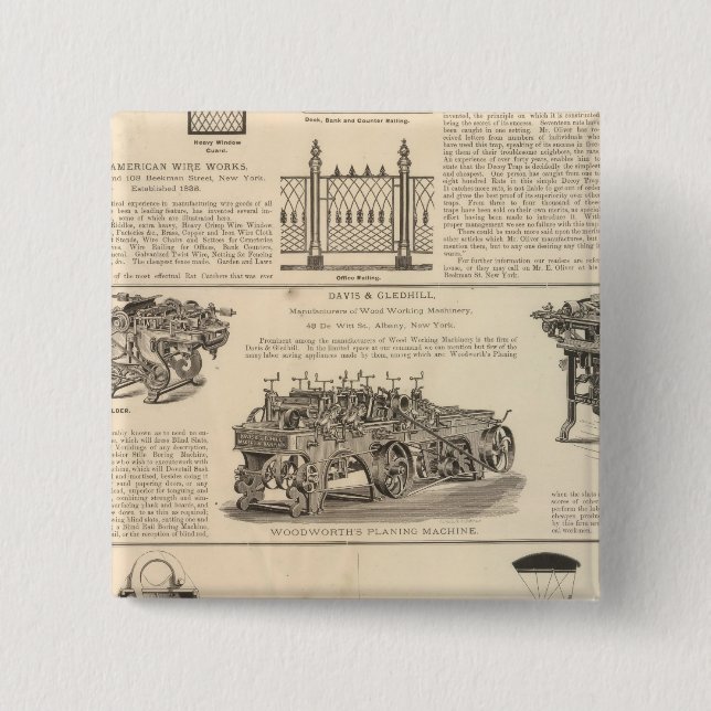 American Wire Works 15 Cm Square Badge (Front)