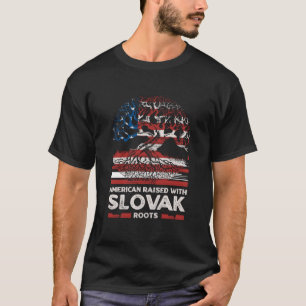 American with Slovak Roots Patriotic Slovakia T-Shirt