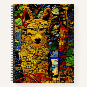 American wolf in A.I. enhanced photo fun  Notebook