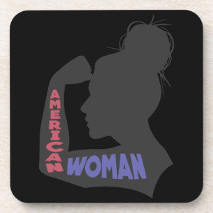 American Woman dark grey Coaster