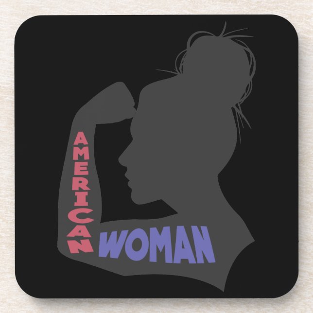 American Woman dark grey Coaster (Front)