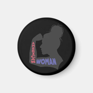 American Woman dark grey Magnet