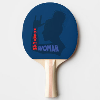 American Woman I love You Ping Pong Paddle
