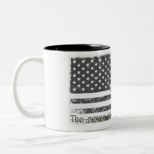 American woman Two-Tone coffee mug