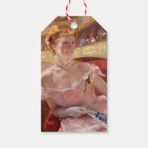 American Woman with a Pearl Necklace & Pink Dress Gift Tags
