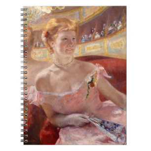 American Woman with a Pearl Necklace & Pink Dress Notebook