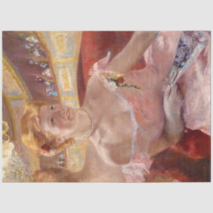 American Woman with a Pearl Necklace & Pink Dress Tissue Paper