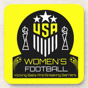 American Women's Soccer Football Coaster