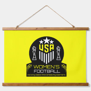 American Women's Soccer Football Hanging Tapestry
