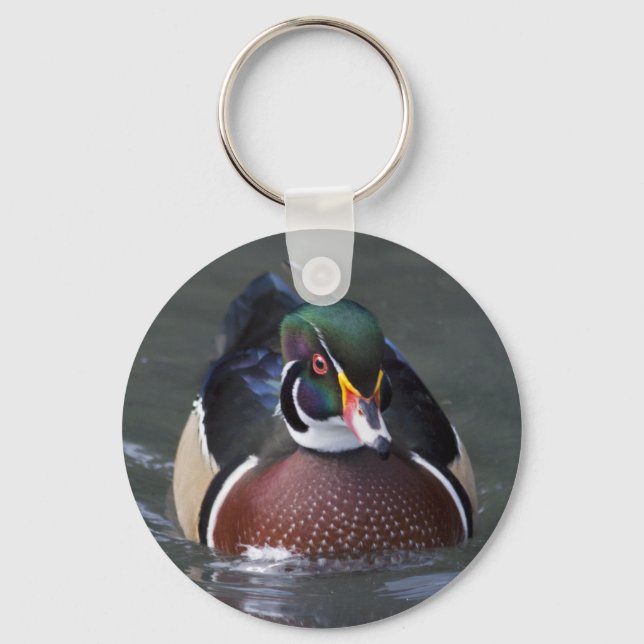 American Wood Duck Keyring (Front)