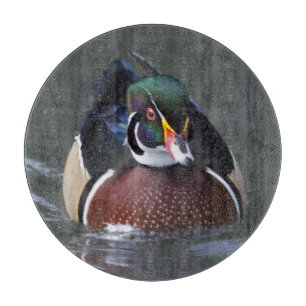 American Wood Duck Round Cutting Board