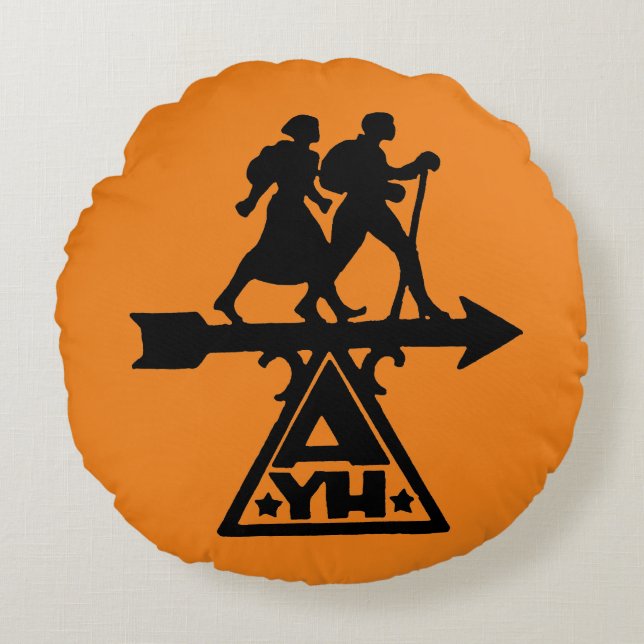 American Youth Hostels Round Cushion (Front)