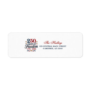 Americana 250 Anniversary Return Address Label