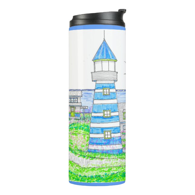 Americana 2 Blue Thermal Tumbler (Rotated Left)