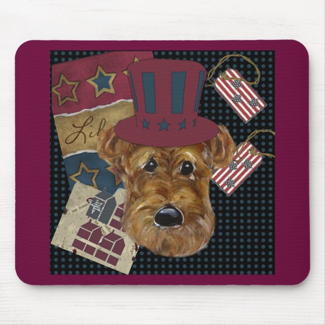 AMERICANA AIREDALE MOUSE PAD (Front)