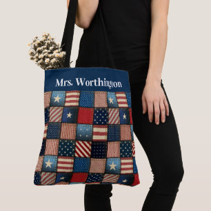 Americana All Over Print Tote Version 2 Bag