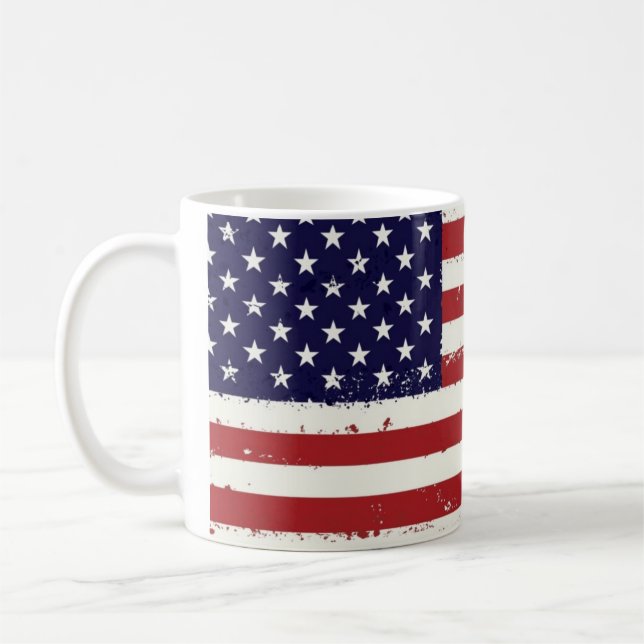 Americana American Flag Coffee Mug (Left)