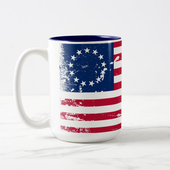 Americana American Flag Coffee Mug (Left)