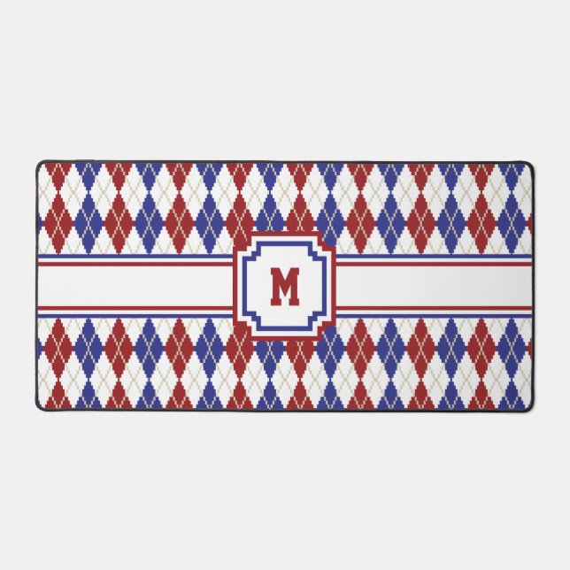 Americana Argyle Desk Mat (Front)