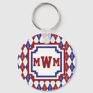 Americana Argyle Keychain