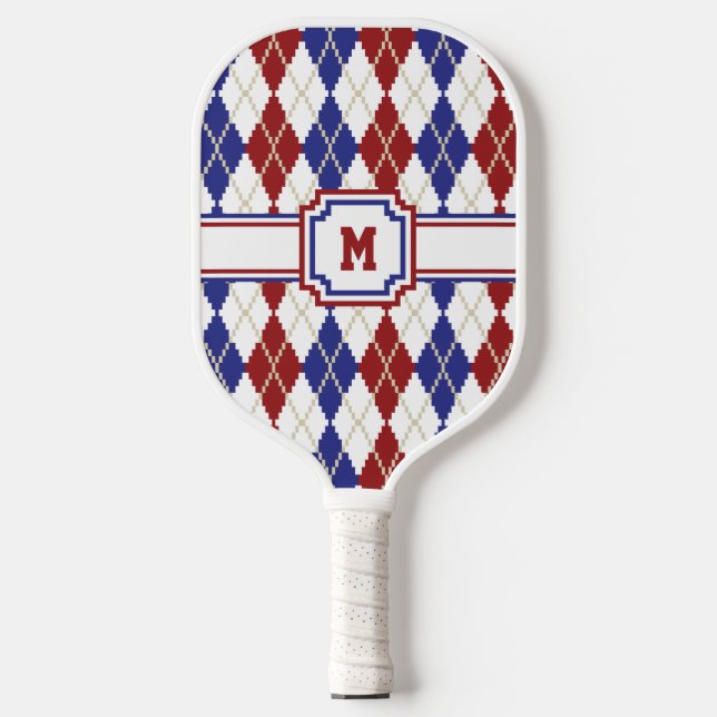 Americana Argyle Pickleball Paddle (Front)