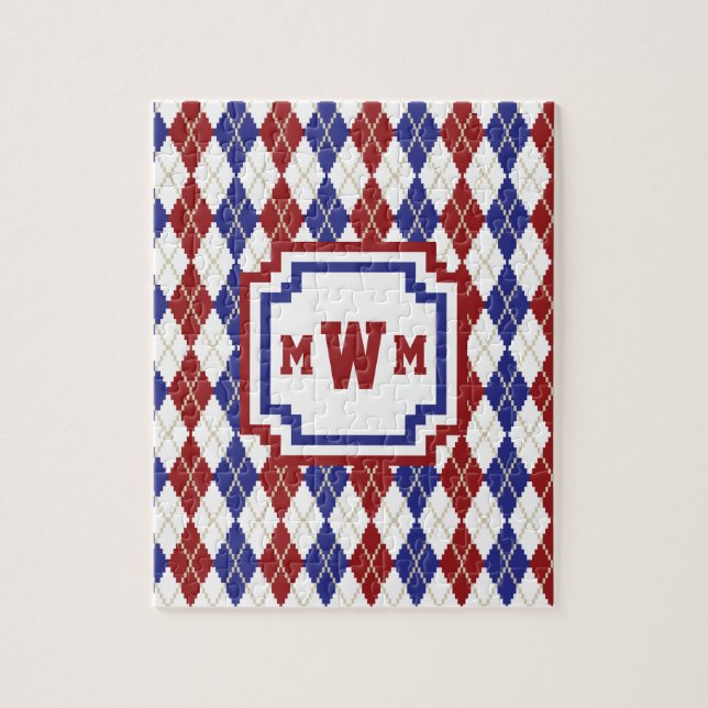 Americana Argyle Puzzle (Vertical)