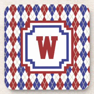 Americana Argyle Square Coaster